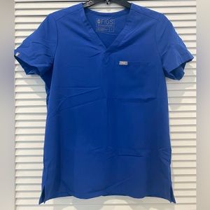 Figs Catarina Scrub Top in Winning Blue - size small